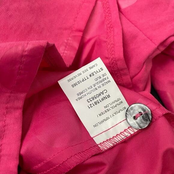 Trisha Tyler Size Petite Large Pink Polka Dot Button Up Top Dopamine Barbiecore - Picture 6 of 10